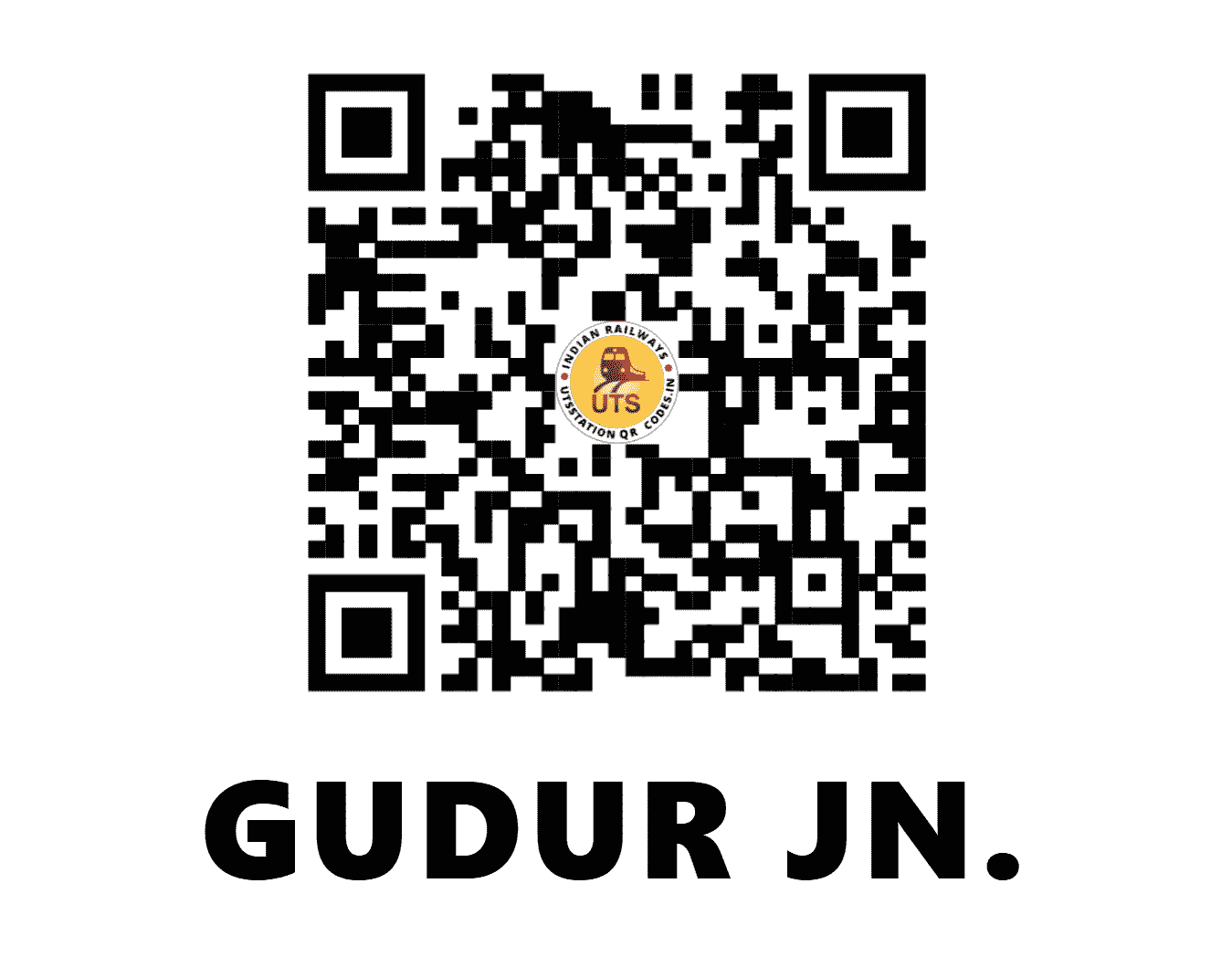 UTS QR Code for GUDUR JN. - GDR - SC (ANDHRA PRADESH)